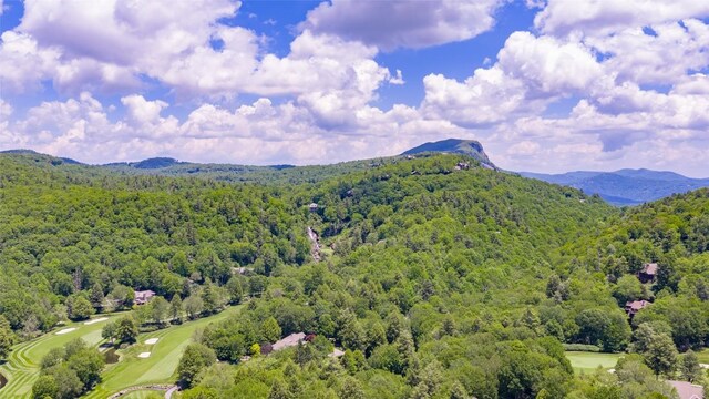 72 Winterberry Ct Unit 7, Highlands, NC 28741 - drone / aerial view of a forest and a mountain backdrop