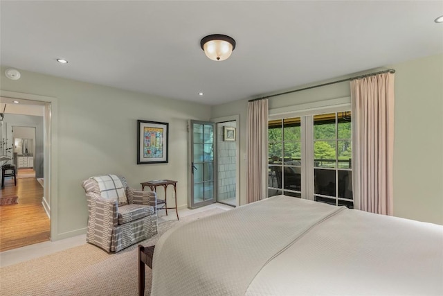 72 Winterberry Ct Unit 7, Highlands, NC 28741 - carpeted bedroom with access to outside and recessed lighting