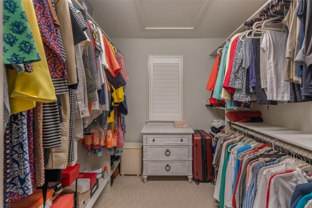 72 Winterberry Ct Unit 7, Highlands, NC 28741 - walk in closet with attic access and light colored carpet