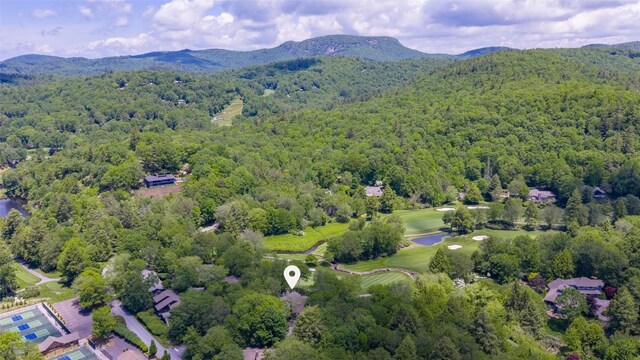 72 Winterberry Ct Unit 7, Highlands, NC 28741 - drone / aerial view of a water and mountain view and a golf course