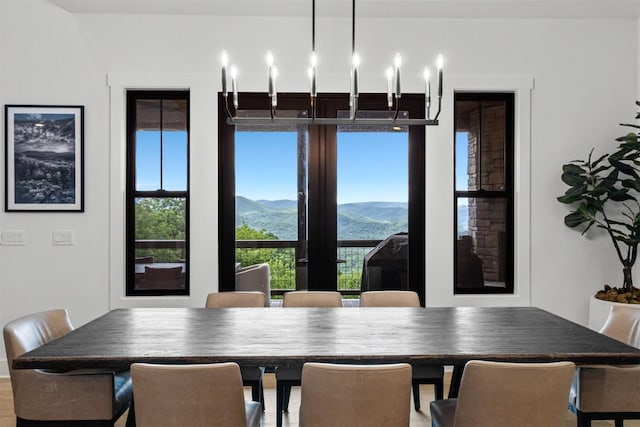 55 Steeplebush Ct, Tuckasegee, NC 28783 - dining room with a mountain view