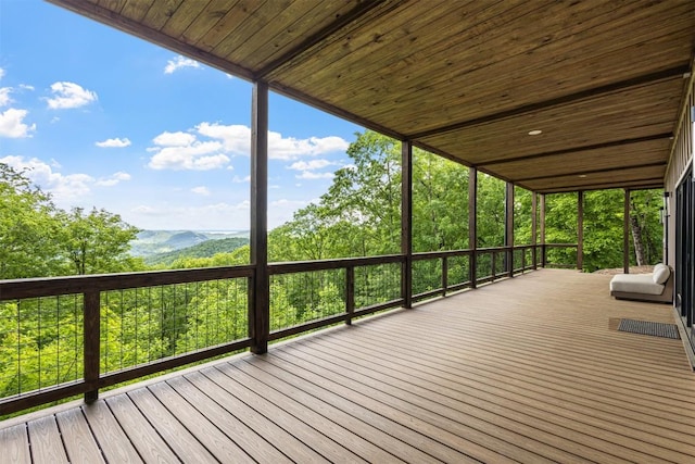 55 Steeplebush Ct, Tuckasegee, NC 28783 - deck featuring a mountain view
