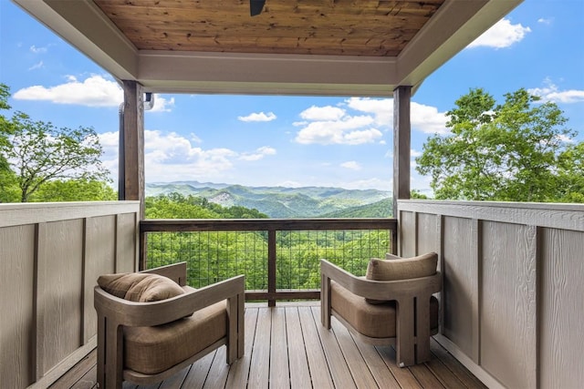 55 Steeplebush Ct, Tuckasegee, NC 28783 - wooden deck with a mountain view