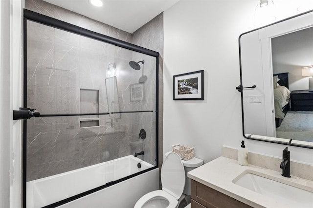 55 Steeplebush Ct, Tuckasegee, NC 28783 - full bathroom featuring vanity, enclosed tub / shower combo, ensuite bath, and recessed lighting