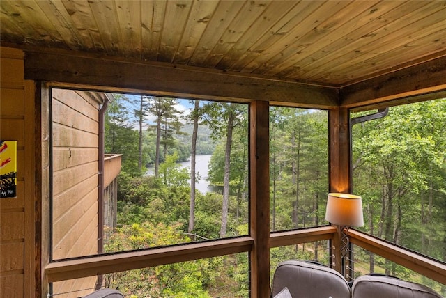 230 Jersey Trl Unit 12, Sapphire, NC 28774 - sunroom with a water view and view of scattered trees