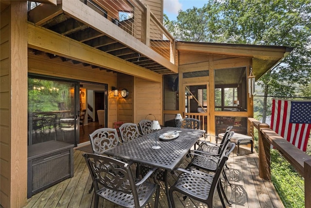 230 Jersey Trl Unit 12, Sapphire, NC 28774 - wooden deck featuring outdoor dining area