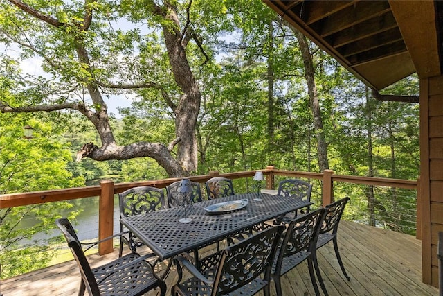 230 Jersey Trl Unit 12, Sapphire, NC 28774 - wooden terrace featuring outdoor dining space