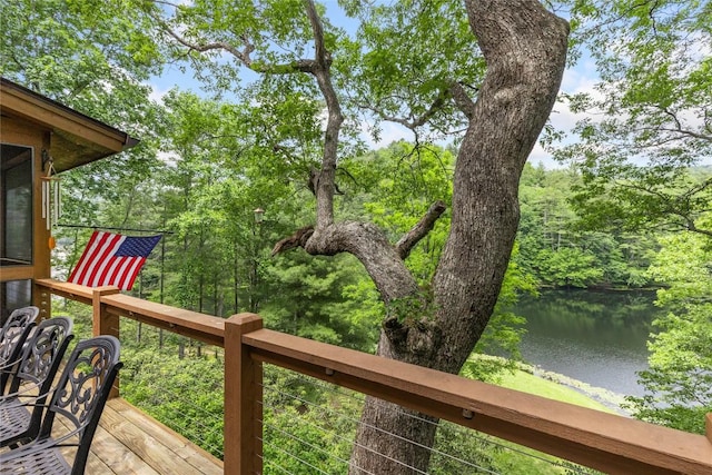 230 Jersey Trl Unit 12, Sapphire, NC 28774 - wooden deck with a water view