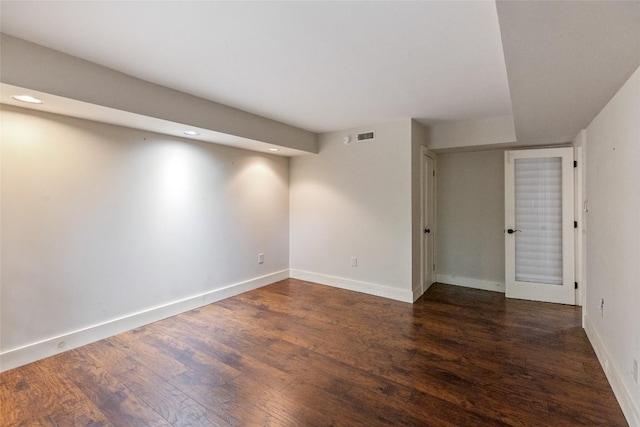 314 Beckonridge Trl, Sapphire, NC 28774 - unfurnished room with recessed lighting and dark wood-type flooring