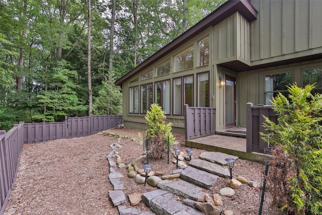 314 Beckonridge Trl, Sapphire, NC 28774 - property entrance featuring board and batten siding
