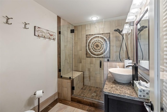 314 Beckonridge Trl, Sapphire, NC 28774 - full bath with vanity and a shower stall
