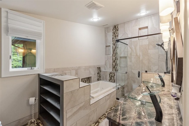 314 Beckonridge Trl, Sapphire, NC 28774 - full bath with a tub with jets and a stall shower
