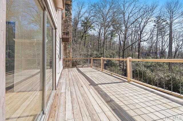 view of wooden terrace