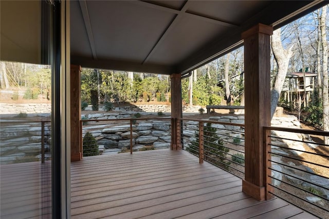 149 Woodland Hill Dr, Highlands, NC 28741 - view of wooden terrace