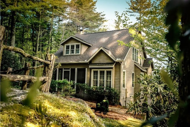 53 Rocky Top Dr, Cashiers, NC 28717 - view of front of property with roof with shingles and a chimney