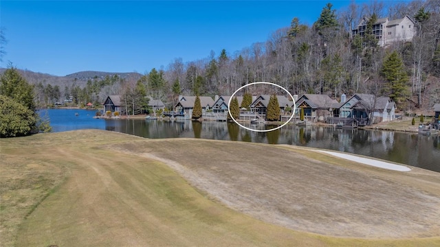 water view featuring a residential view