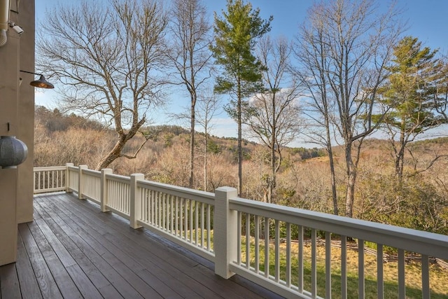 542 Cross Creek Trl, Cullowhee, NC 28723 - wooden terrace with a mountain view