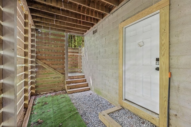 27 Dwarf Mountain Rd Unit 23Un, Sapphire, NC 28774 - view of exterior entry with concrete block siding
