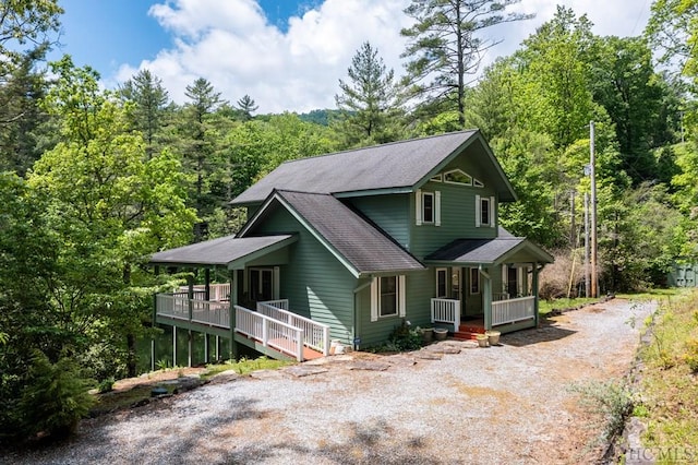 view of front of house with a porch