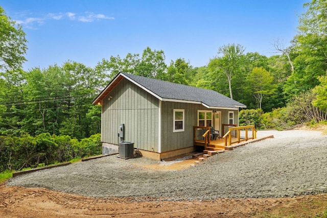 185 Little Elbow Mountain Rd, Lake Toxaway, NC 28747 - view of side of property featuring a wooded view and a wooden deck