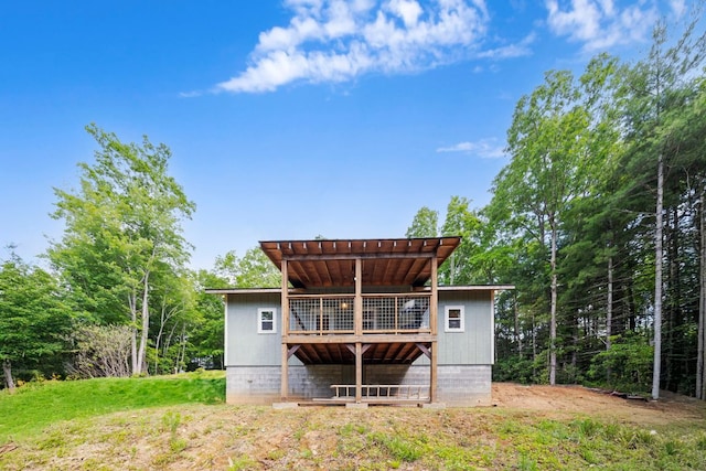 185 Little Elbow Mountain Rd, Lake Toxaway, NC 28747 - rear view of house