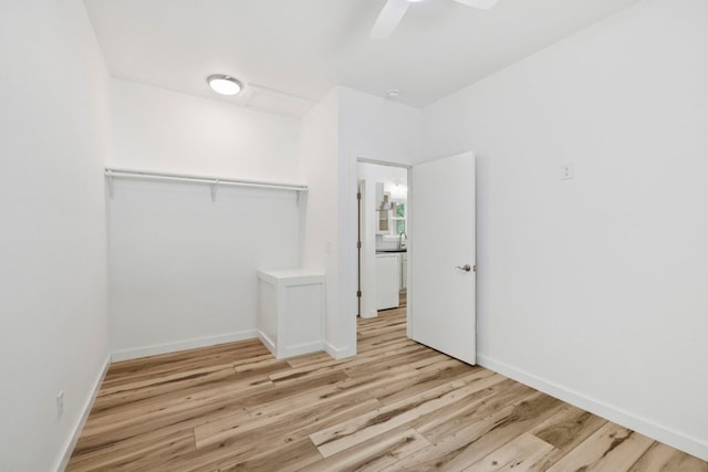 185 Little Elbow Mountain Rd, Lake Toxaway, NC 28747 - unfurnished bedroom with wood finished floors and ceiling fan