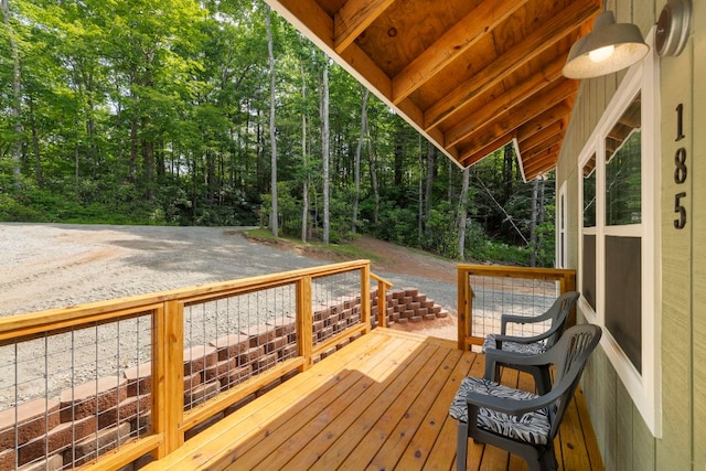 185 Little Elbow Mountain Rd, Lake Toxaway, NC 28747 - view of wooden deck