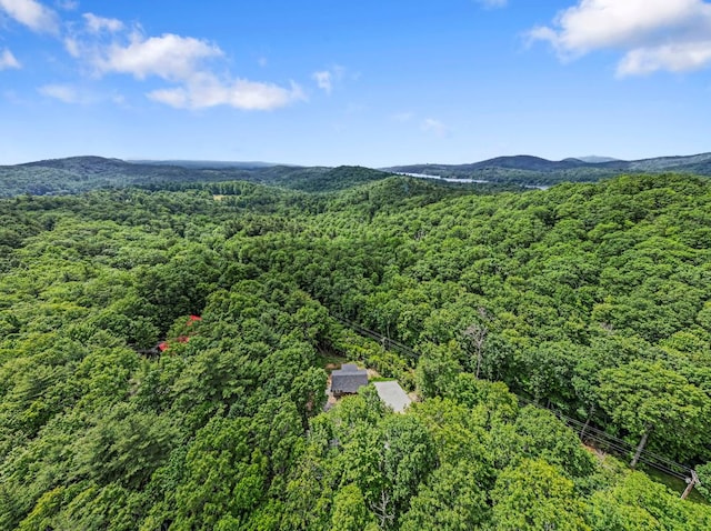 185 Little Elbow Mountain Rd, Lake Toxaway, NC 28747 - bird's eye view of a heavily wooded area and a mountain backdrop