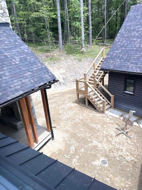 298 Pine Forest Rd, Sapphire, NC 28774 - view of patio with stairway