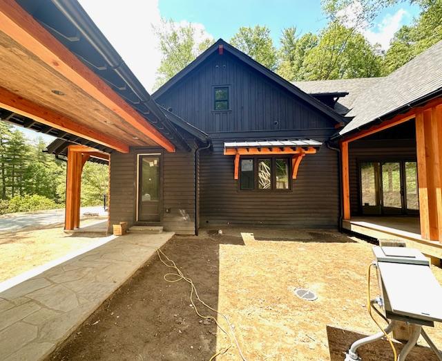 298 Pine Forest Rd, Sapphire, NC 28774 - back of property with board and batten siding