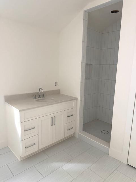 298 Pine Forest Rd, Sapphire, NC 28774 - bathroom with vanity and a tile shower