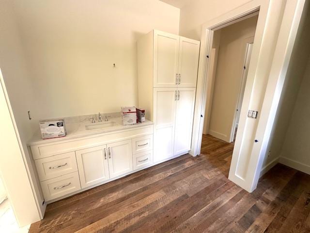 298 Pine Forest Rd, Sapphire, NC 28774 - hall featuring a sink and dark wood finished floors