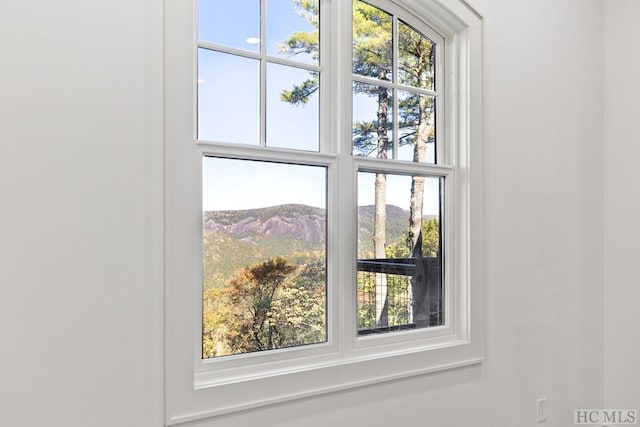 interior details with a mountain view