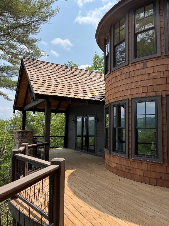 343 Ledgeview Rd, Cashiers, NC 28717 - view of wooden deck