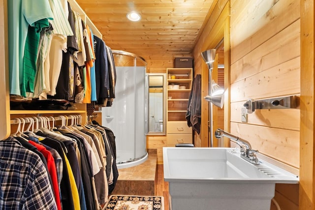 spacious closet featuring sink