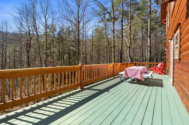 view of wooden terrace