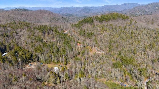 aerial view featuring a mountain view