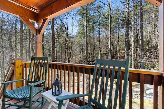 view of wooden deck