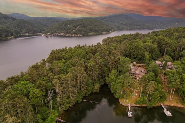 421 Easter Ln, Cullowhee, NC 28723 - aerial view of a water and mountain view