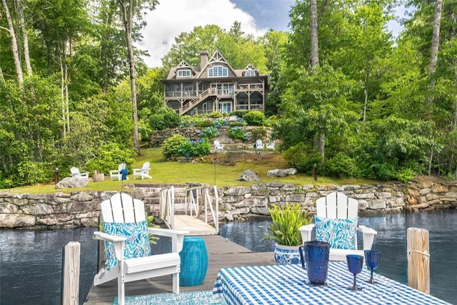 421 Easter Ln, Cullowhee, NC 28723 - dock area featuring a water view