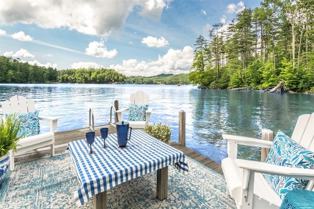 421 Easter Ln, Cullowhee, NC 28723 - dock featuring a water view and a wooded view