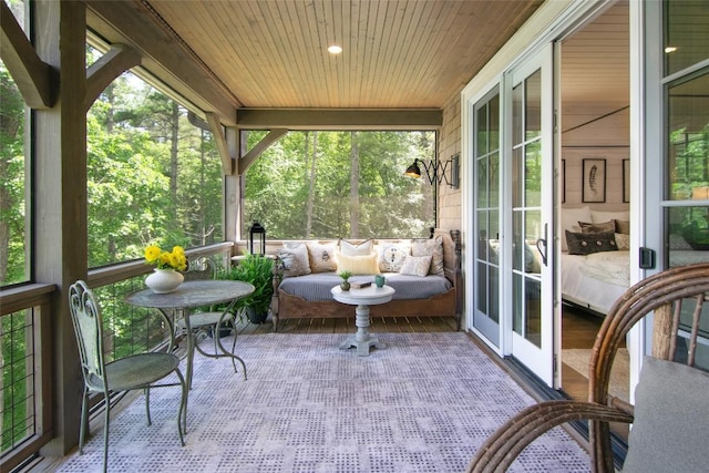 421 Easter Ln, Cullowhee, NC 28723 - sunroom featuring french doors and healthy amount of natural light