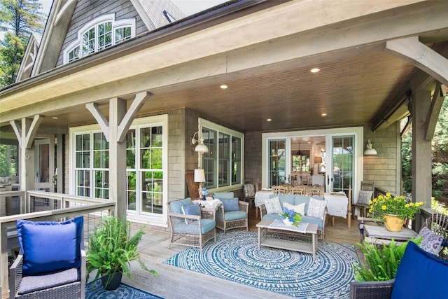 421 Easter Ln, Cullowhee, NC 28723 - deck with outdoor lounge area