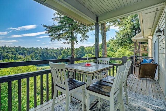 view of wooden terrace