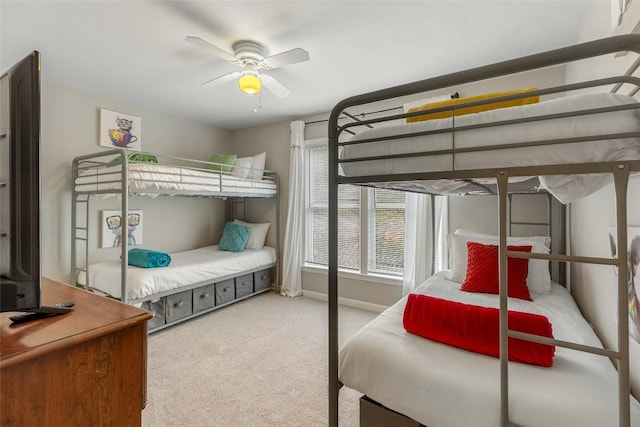 110 Kestrel Ct, Sapphire, NC 28774 - bedroom featuring carpet floors, baseboards, and a ceiling fan