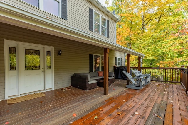 110 Kestrel Ct, Sapphire, NC 28774 - wooden deck featuring outdoor lounge area