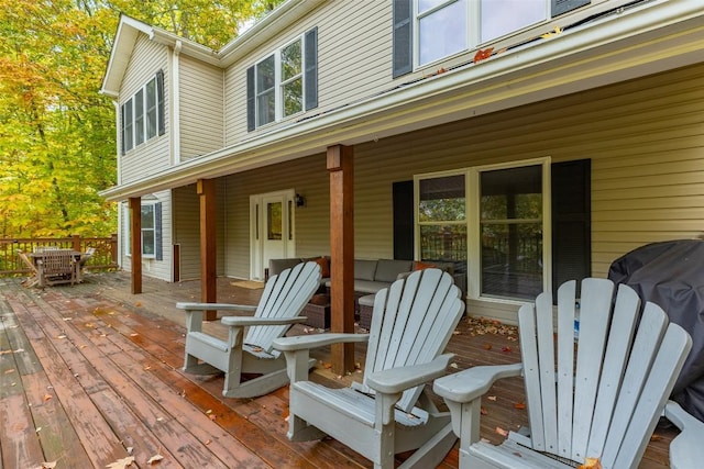 110 Kestrel Ct, Sapphire, NC 28774 - wooden deck featuring outdoor dining space