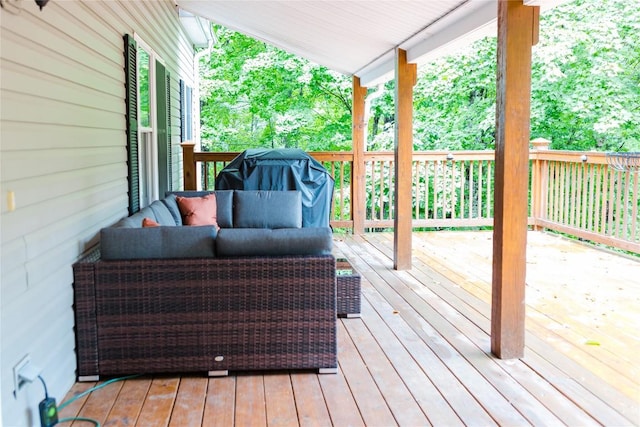 110 Kestrel Ct, Sapphire, NC 28774 - wooden deck featuring outdoor lounge area