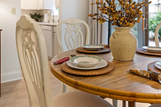 view of dining space