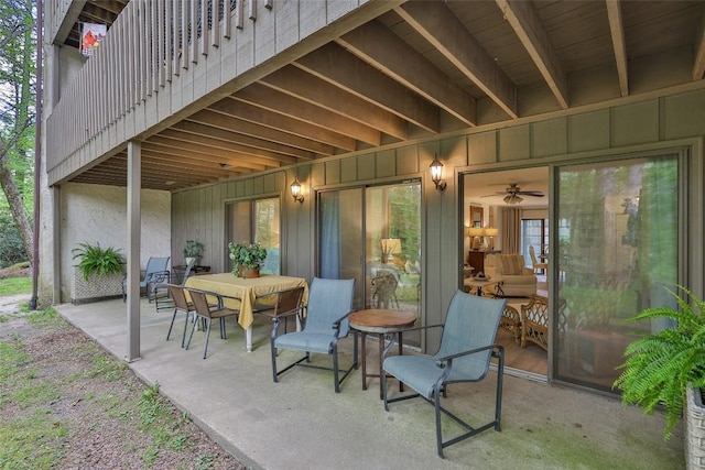 view of patio with outdoor dining space